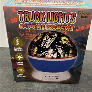 Blue and Black Rotating Projector